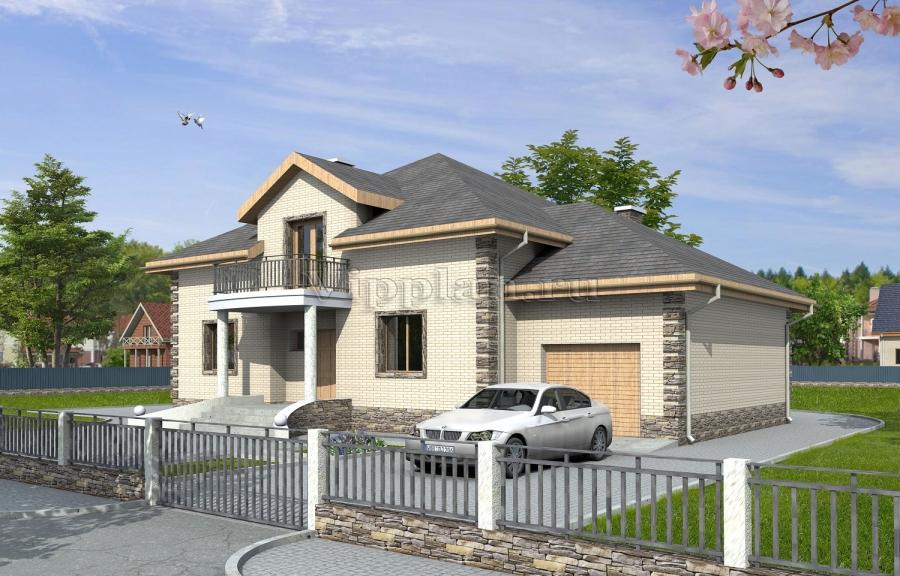 Проект дома с двускатной крышей